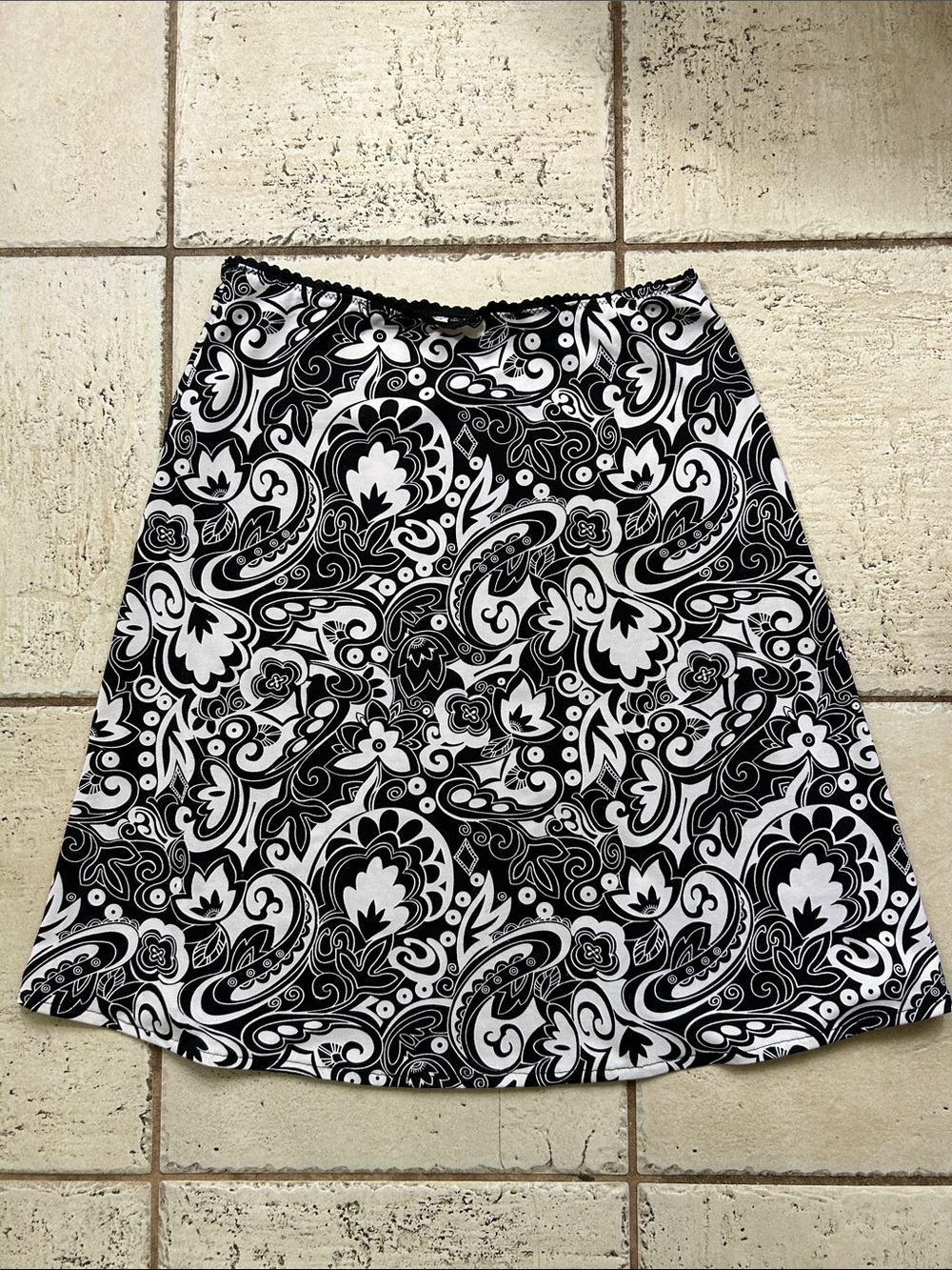 Handmade summer print stretch skirt